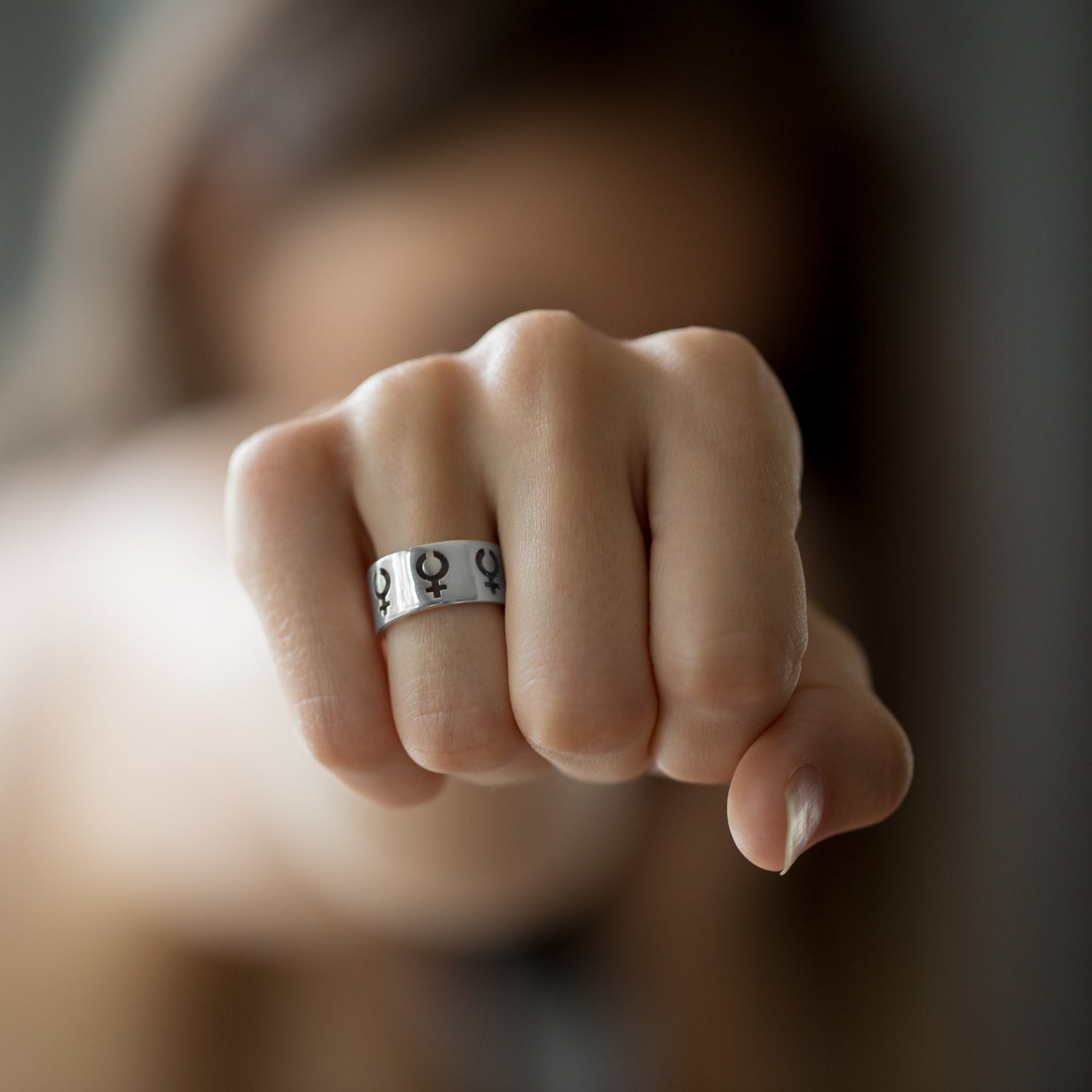 WILLIAM ÉDOUARD Jewellery - diamond sapphire topaz spinel ruby emerald pearl - Letter Ring / Wide / Sterling Silver - -