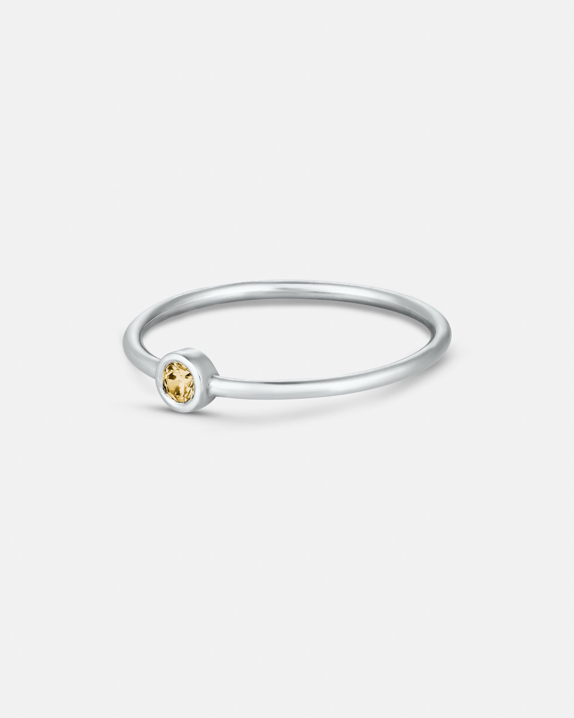 November Birthstone Ring White Gold 9k 46 (H)