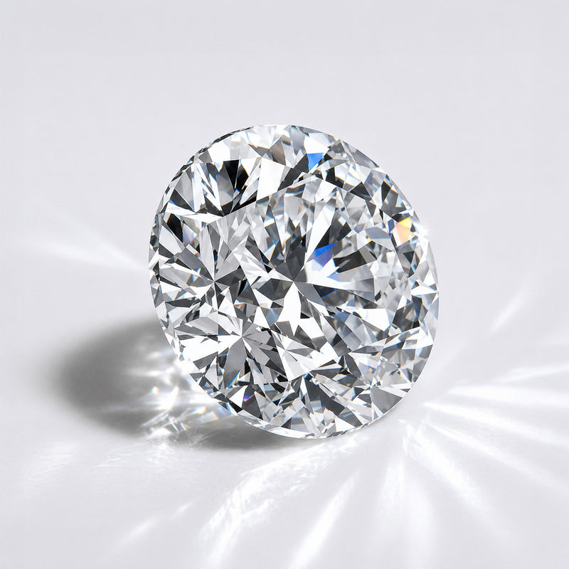 Round brilliant cut diamond loose stone with exceptional clarity and sparkle by William Edouard
