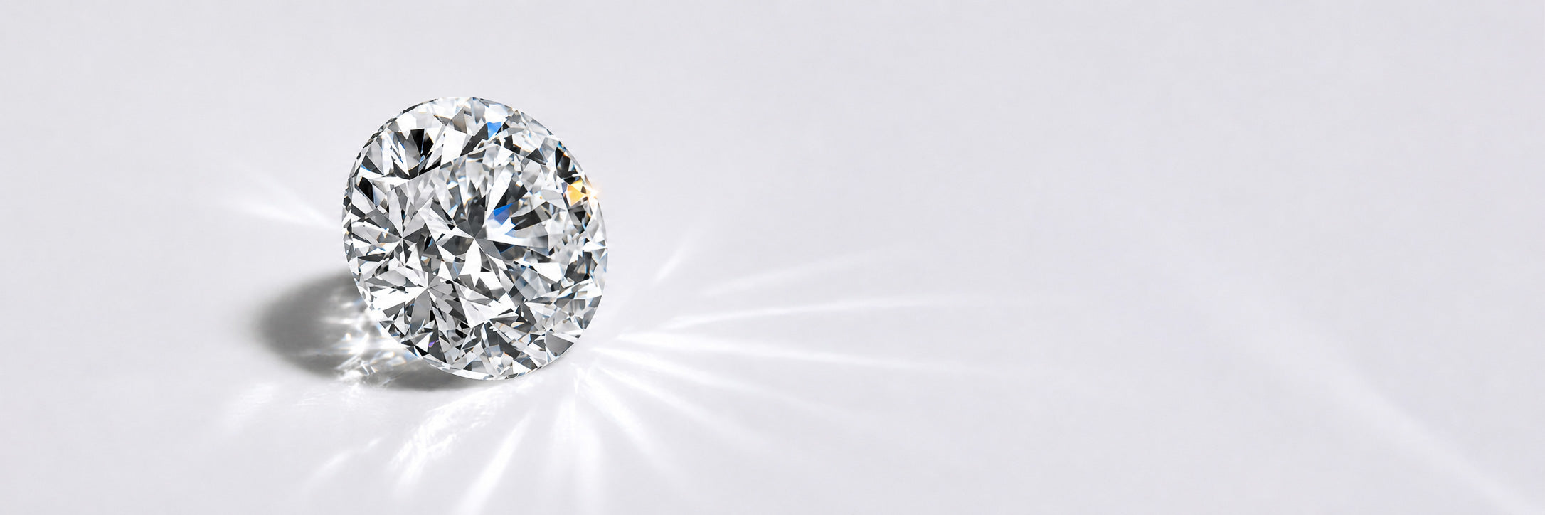 Round brilliant cut diamond loose stone with high sparkle and light reflection, luxury gemstone by William Edouard