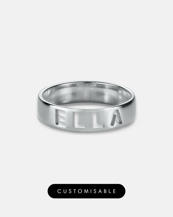Letter Ring | Mini | Sterling Silver